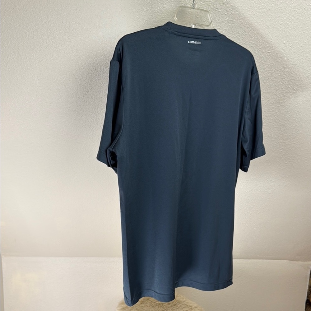 Adidas Climalite Blue w/Black Stripes Short Sleeve Tee. Size Large. Lightweight - Picture 6 of 6